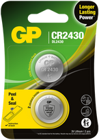 GP Battery GP - Ličio elementas CR2430, 3 V, su apsauginiu sandarikliu, 2 vnt. pakuotėje