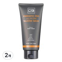 Grooming Lab Energingas Pro Viskas viename Taurino kūno prausiklis vyrams, 300 ml, 2 vienetai gray