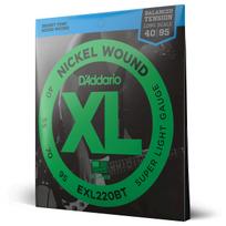 D'Addario bosinė stygų komplektas Nikelis Subalansuota įtampa Ilga menzūra .040-.095 EXL220BT [] žalia