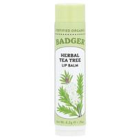 Barsukas, Augalinis lūpų balzamas, Arbatmedis, 0,15 uncijos (4,2 g) beige
