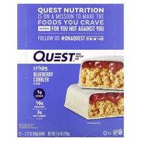 Quest Nutrition, Hero Protein Bar, Crispy Blueberry Cobbler Flavor, 12 Bars, 60 g (2.12 oz)