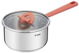 Tefal Puodas viena ranka 18cm IH Dujinė ugnis Suderinamas IH Nerūdijantis plienas su dangčiu Nerūdijantis plienas G72823  Optispace Puodas sidabras