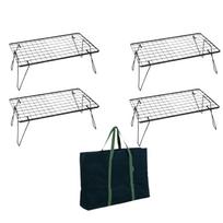 UNIFLAME field rack black 4 pieces & field rack tote 5 piece set (611616+683668)