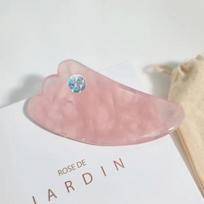 Rose Quartz Guasha Massage Tool Angel Wing gray