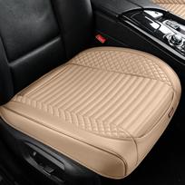 SEAMETAL dirbtinės odos automobilio sėdynės užvalkalas Minkštas kilimėlis, kvėpuojantis sėdynės pagalvėlės, neslystančios, viengubos priekinės dangos 1pc front seat smėlis