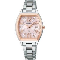 Seiko SSVW214 (LUKIA Essential Collection Saulės energija valdomas radijo bangomis metalinis dirželis moteriškas) tonneau laikrodis
