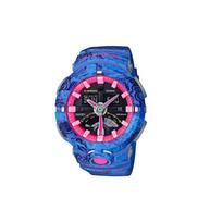 CASIO Vyriškas Juodas Laikrodis su Skystųjų Kristalų/Analoginiu Dvigubu Ekranu Serija GA-500CG-2A GA-500CG-2A Azure Dragon blue