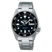 SEIKO 5 Sports Automatic Black Dial 38mm Watch SRPK29, Black/White, Diver. black