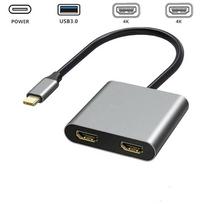 Visionary USB-C to Dual 4K HDMI 4-in-1 Adapter