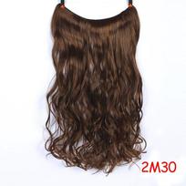 60 cm ilgi banguoti žuvies linija plaukų priauginimai nematoma viela Secret Be spaustukų plaukuose Sintetinis karščiui atsparus pluoštas 60CM black