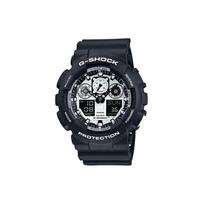 CASIO vyriškas G-SHOCK baltas laikrodis GA-100BW-1A GA-100BW-1A Black Strap black
