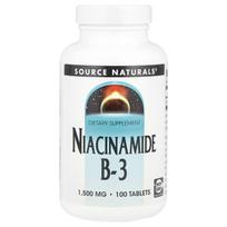 Source Naturals, Niacinamide B-3, 1,500 mg, 100 tablets