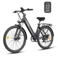 Bodywel A26 vyriškas elektrinis dviratis, 26 coliai, nuimamas 36 V 13 Ah akumuliatorius, mechaninis diskinis stabdys, miesto ir laisvalaikio elektrinis dviratis juoda