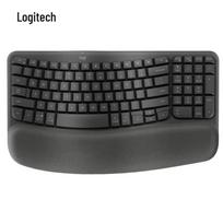 Logitech Wave Keys Ergonomic Wireless Keyboard with Palm Rest
