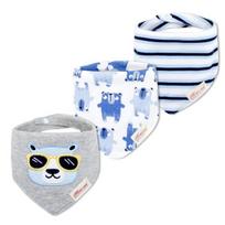 Mom’s Care Infant Cotton Triangular Bib, korean baby products white