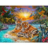 Happy Puzzle Beach Tiger Jigsaw Puzzle HP1006, Korean popular puzzles gray