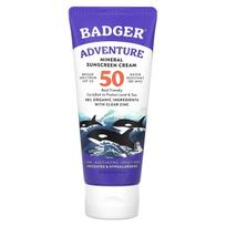Nuotykių mineralinis apsauginis kremas nuo saulės, SPF 50, be kvapo, 87 ml (2.9 fl oz) blue