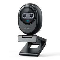 EMEET Piko 4K Webcam First Dual Camera with AI Array 3 Sound Pickup Webcam for Clip Base Perfect for Streaming and Desk Black - World's Autofocus, juoda