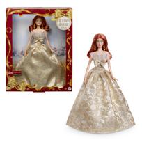 Barbie Holiday Barbie Red Hair Signature Black Doll House for Pretend Ages 6 and Gold Dress-Up Play, Up, (JBH99) beige