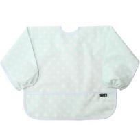Pli? infant waterproof long-sleeved bib, 40 light sky dots, 1 piece, 1 piece white
