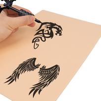 Stora tatuiruočių praktikos lenta tatuiruočių guminė lenta antakių praktika prabangi 3 mm storio rožinė rožinė abrikosinės spalvos didelis 3 dalių rinkinys, 3 vnt. beige