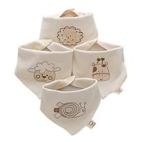 Joy Multi newborn organic cotton scarf bib 4p set, korean baby products white