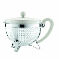 BODUM CHAMBORD for Black Green Chinese Herbal and Fruit with Plastic Filter and Glass Dishwasher Authentic Teapot, 1000ml, Off-White, Tea, Tea, Tea, white
