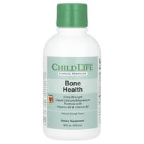 ChildLife Clinicals, skysta kalcio/magnio formulė su vitaminu D3 ir vitaminu K2, ypač stiprus, natūralus apelsinas, 16 fl uncijų (473 ml)