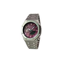 CASIO Custom Collection GA2100 Quartz Movement Stainless Steel Strap Watch Men's Watches GA-2100SKE-7A(Watch3--) Silver Strap gray