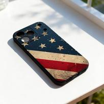 Amerika JAV Vėliava Šauni iPhone 17,16,15,14,13,12,11,Pro,Max,Plus,E,SE4,Air,Mini Juodas Minkštas Dangtelis Dėklas Telefonui iPhone17promax