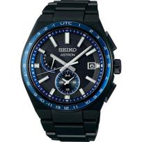 Seiko vyriškas SBXY041 (ASTRON NEXTER saulės radijo bangomis valdoma vyriška metalinė juosta) Apvalus laikrodis juodas