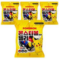 Pokemon Poke Ball Shape Jelly Mix 3 Pieces, 54g, 4 Pieces, Popular Korean Toddler Toys black
