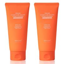 Dermashare Vegan Vitamin Acne Acne & Pore Deep Foam Cleanser, 2 packs, 150ml orange