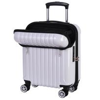 Lagaminas Užtrauktukas Viršus Atidaromas Viršutiniai Skyriai 24L 45cm Baltas Anglies Pluoštas [Actus] Rankinis Bagažas 2.6kg