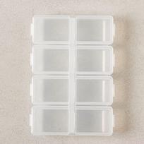 8 skyrių tablečių dėžutė, pagaminta Japonijoje white