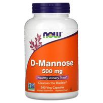 NOW Foods, D-Mannose, 500mg, 240 Veggie Capsules