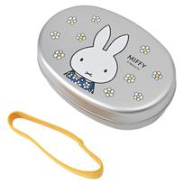 Kutsuwa Miffy Vaikams Pietų Aliumininė Bento Dėžutė, P14 x x Miffy ir Gėlė, Pagaminta Japonijoje, G9.9 A4.5cm, 350ml, Serija, MF958, white