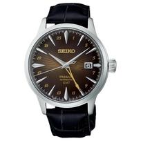 SEIKO Presage serija 50 metrų atsparumas vandeniui Automatinis karvės odos dirželis 40,5 mm vyriškas laikrodis rudas ciferblatas SARY243 smėlis