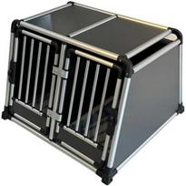 Nordic Paws - Transportavimo narvas Alu Double - 2x45cm/2x44cm/88cm/45cm/64cm