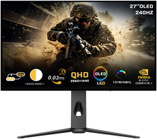 „Twisted Minds“ – 27 colių „Prestige X“ serijos OLED QHD 240 Hz, IPS, 0,3 MS, HDMI 2.1 žaidimų monitorius – TM27OLD2K240