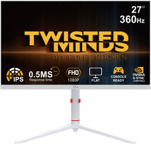 „Twisted Minds“ – „Arctic Pro“ serijos 27 colių FHD – 360 Hz 0,5 ms spartos IPS HDMI 2.1 žaidimų monitorius – baltas
