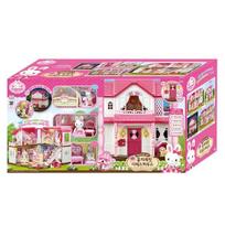 One&One Kongji Rabbit Deluxe House Special Set Dollhouse, Mixed Colors, Popular toys for Korean children pink