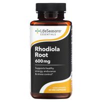 LifeSeasons Rodiolės šaknis, 600 mg, 60 vegetariškų kapsulių (300 mg vienoje kapsulėje)