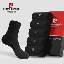 Pierre Cardin vyriškos 100 % medvilnės anti-odor verslo kojinės (5-Paketas) One Size black