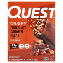 Quest Nutrition, Hero Protein Bar, Crispy Chocolate Caramel Pecan Flavor, 4 Bars, 60g (2.12oz) each