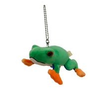 Takeoff Plush Keychain - Red-Eyed Tree Frog blue
