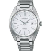 Vyriškas Seiko SBXY029 (ASTRON ORIGIN saulės radijo bangomis valdoma metalinė juosta vyrams) Apvalus laikrodis sidabrinis