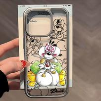 Animacinis D-Diddls Naujas telefono dėklas IPhone 17 16e 16 15 14 13 12 11 Air Pro Max X XR XSMAX 8 7 Plus Ypač skaidrus minkštas galinis dangtelis iPhone 12 Pro black