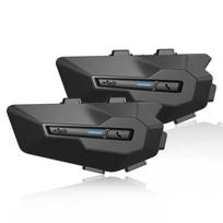 Maxto X2 Motorcycle Bluetooth Communication Simultaneous Communication Range Sound FM Voice Call Includes Soft and Hard Suitable for Solo Compatible