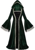 Moteriškas didelio dydžio viduramžių Renesanso kostiumas suknelė 3XL black